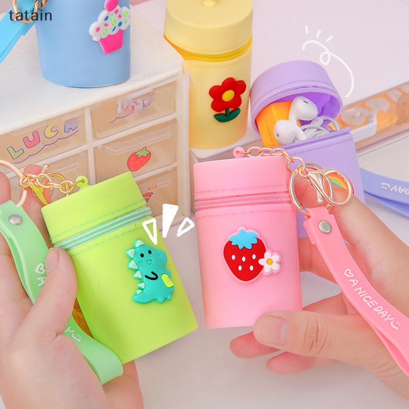 Túi Đựng Tiền Xu Bằng Silicon Có Móc Khóa Dễ Thương Cho Nữ