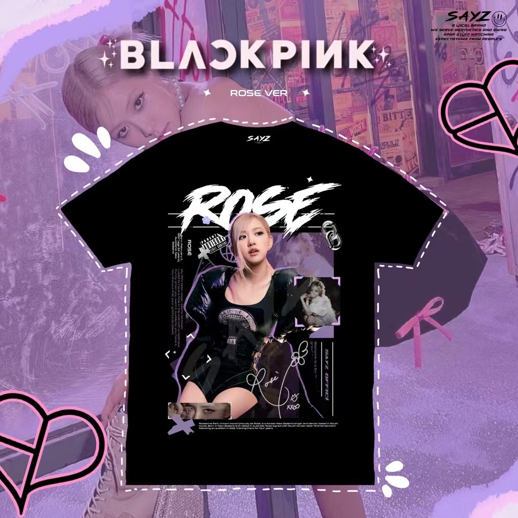 SHOPGAU Black Pink Áo Thun Unisex Form Rộng In Hình BLACKPINK 4 THÀNH VIÊN