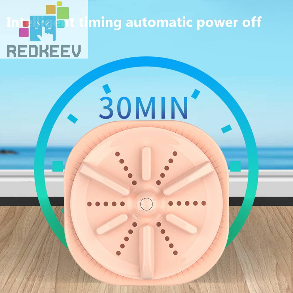 Máy Giặt Turbo Tự Động Ít Ồn Nhỏ Gọn Tiện Dụng Mang Theo Du Lịch