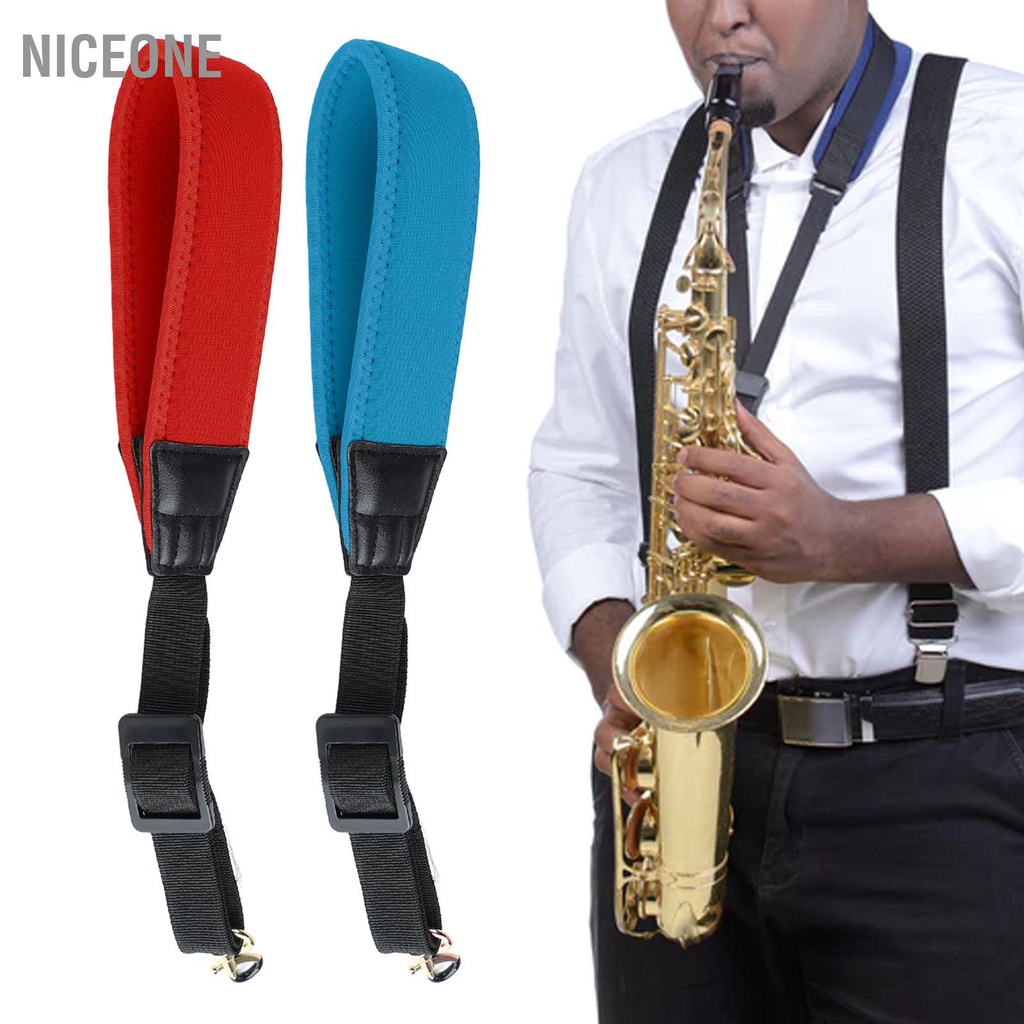 NiceOne Sax Dây Đeo Vai Có Thể Điều Chỉnh Chiều Dài Thoải Mái Saxophone Đơn Dây Nịt Vai Thay Thế