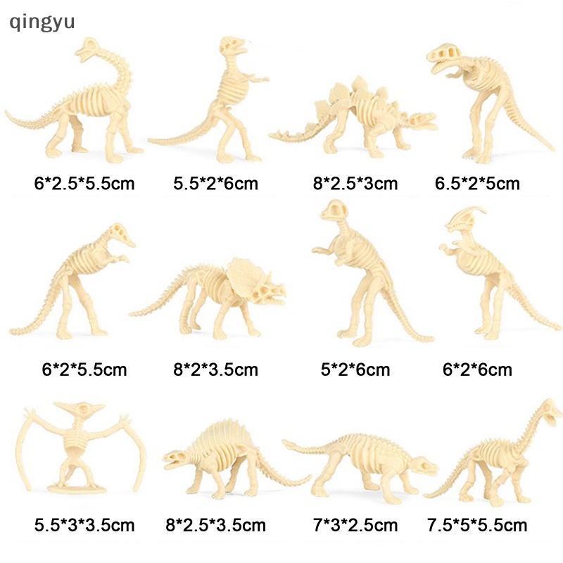 Set 12 Mô Hình Xương Khủng Long Mini Cho Bé