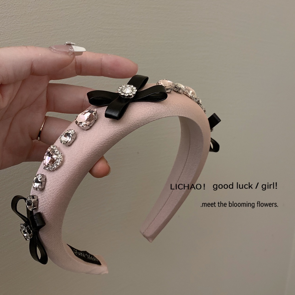 Kẹp Tóc Đính Pha Lê Hồng Phong Cách Pháp Thời Trang Mới 2023 Cho Nữ