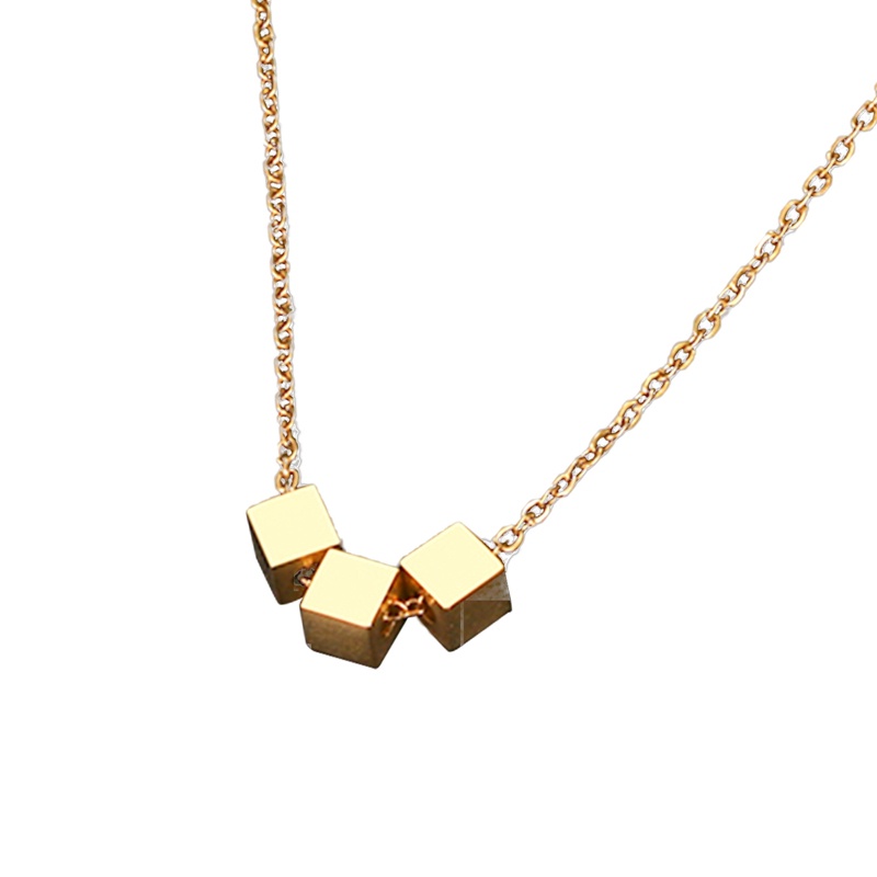 Ygt Vòng cổ Choker Mặt Khối Vuông Bằng Thép Không Gỉ Đơn Giản Thời Trang