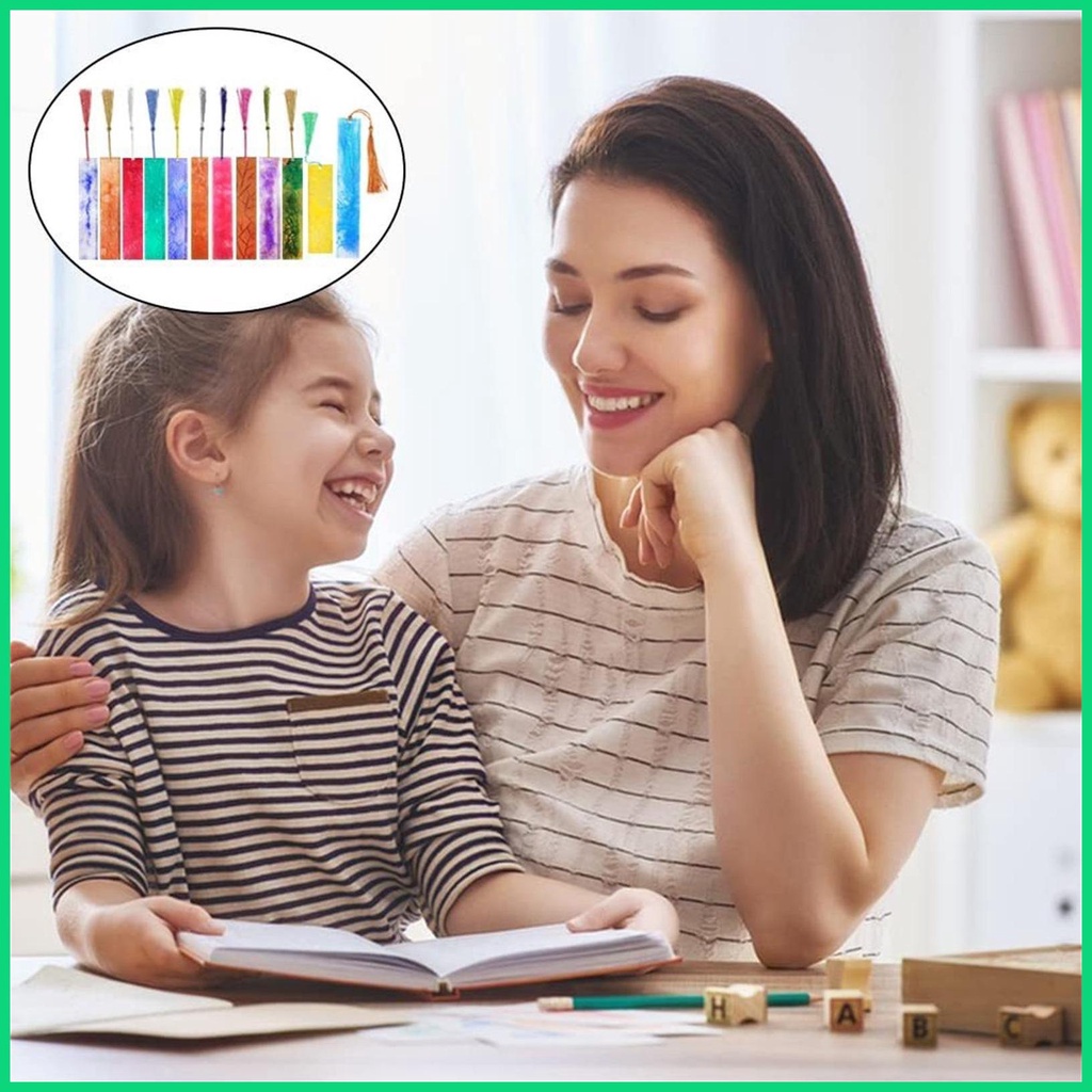 Khuôn Silicone Đánh Dấu Sách / Móc Khóa Bằng Resin Epoxy Resin Đúc Resin jiwvn Jwvn