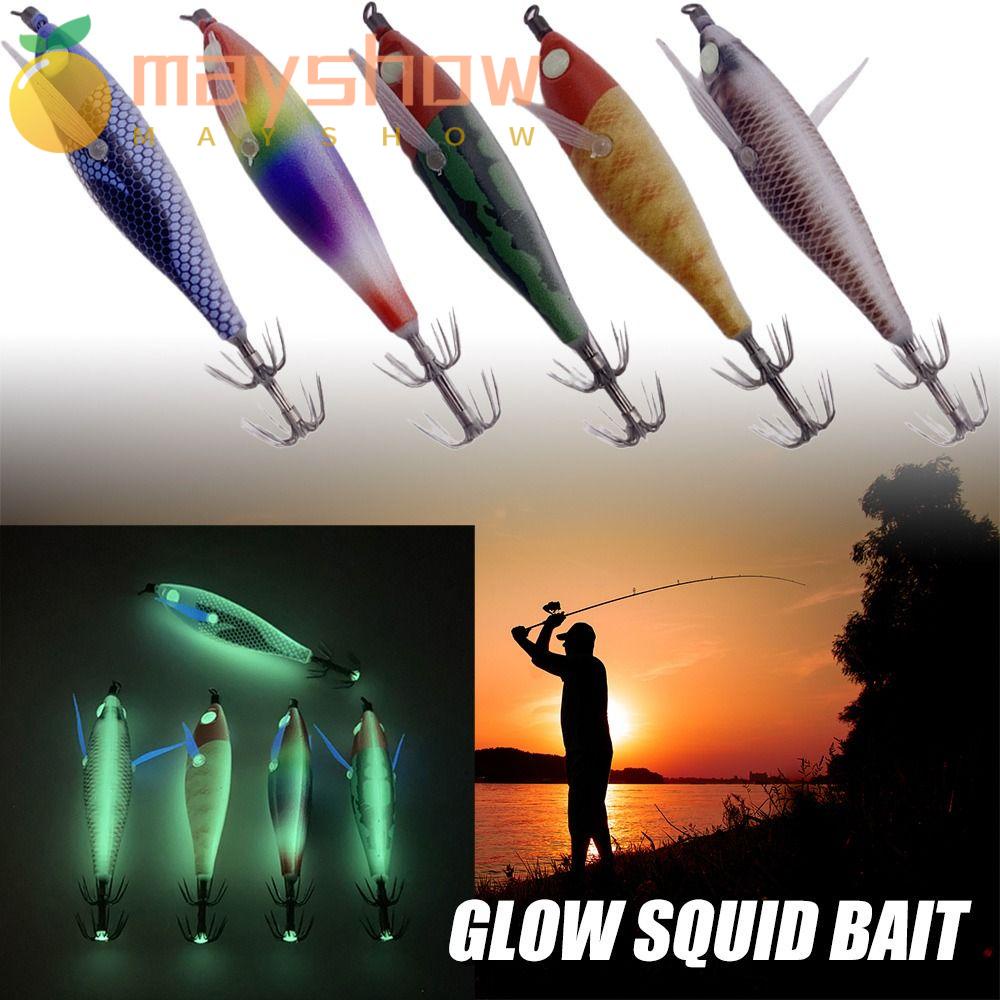 MAYSHOW Mồi Câu Cá Giả Hình Con Tôm Bằng silicone Phát Sáng Trong Đêm 2022