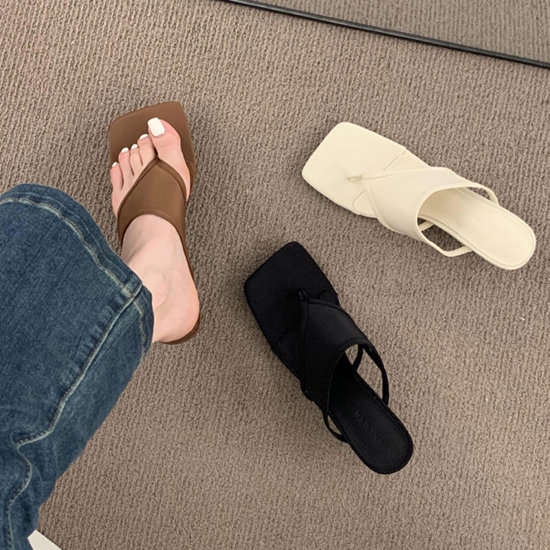 Xăng đan Cao Gót Mũi Vuông Thời Trang Dành Cho Nữ