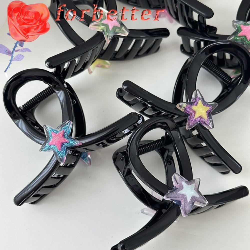 FORBETTER Kẹp Tóc Hình Ngôi Sao Hoạt Hình Nhiều Màu Phong Cách Harajuku Hàn Quốc Cho Nữ