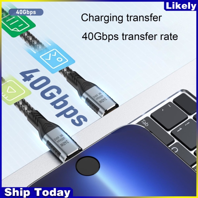 Dây Cáp Sạc Nhanh Usb 4.0 240w 40gbps 8k 60hz Hd Video Type-c 4.0 Đa Năng