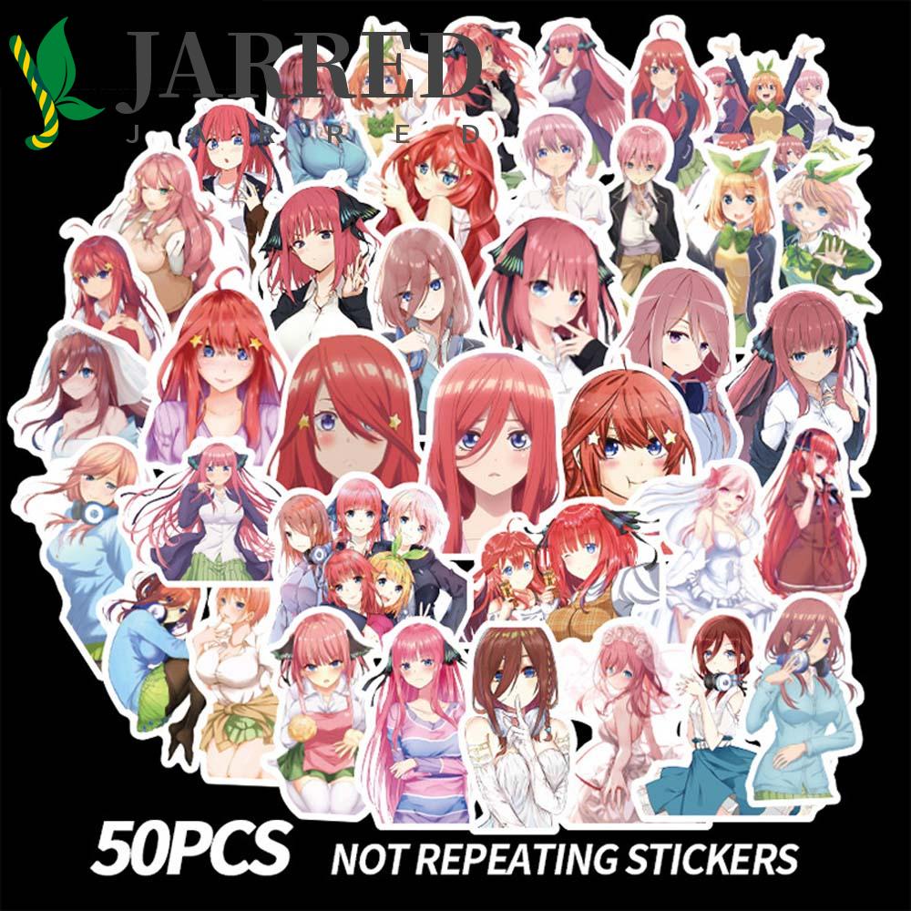 JARRED Set 50 Sticker Hoạt Hình Hatsune Miku Trang Trí Sổ Tay Nhật Ký
