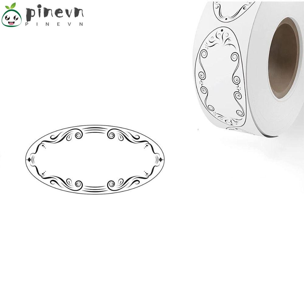 PINEVN Nhãn Dán Bình Đựng Thực Phẩm Hình Oval 2.25 &quot;x 1&quot; Có Thể Tháo Rời