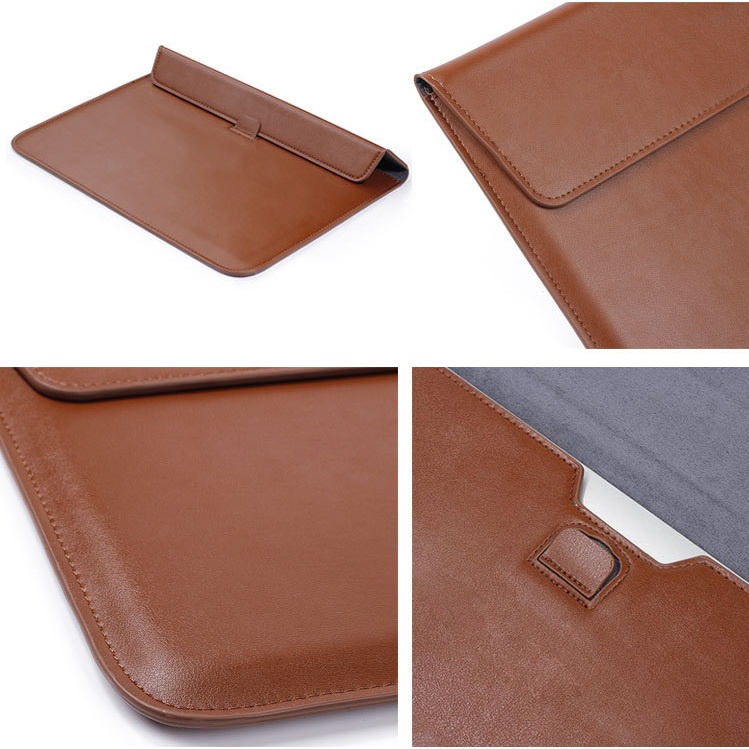 Túi Da Đựng Laptop Macbook Air 13.3 / Pro 13 / Air 13.6 M2 / M1 Mac Pro 14.2 / 15.4 / Pro 16.2 Có Giá Đỡ