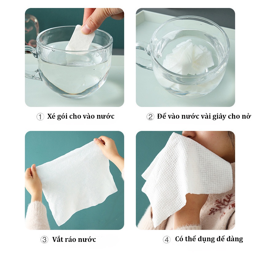 Khăn Nén Du Lịch Dạng Viên Kẹo Tiện Lợi Tissue Paper Tablets