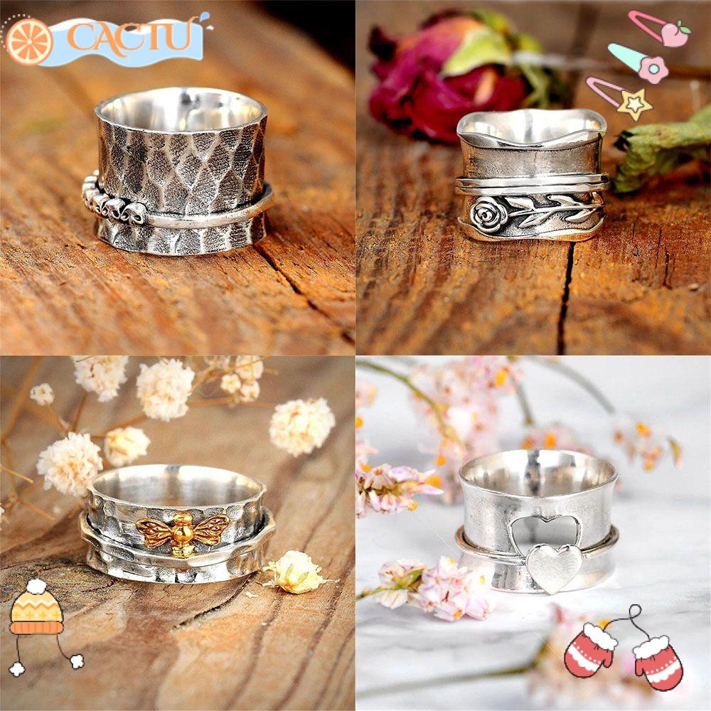 CACTU Nhẫn Xoay Giảm Căng Thẳng Cho Nam Nữ