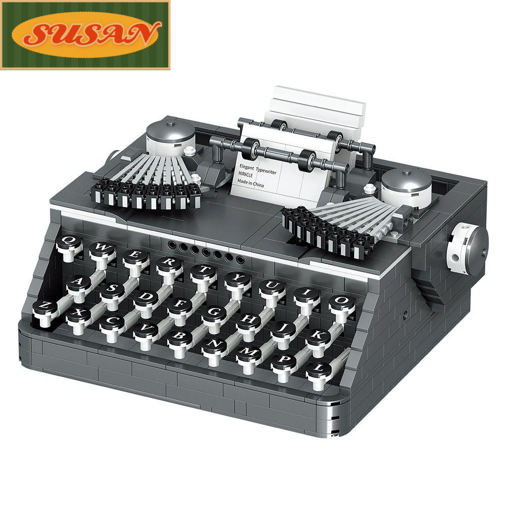 SUSANS Bộ Đồ Chơi Lắp Ráp Máy Đánh Chữ A Phong Cách Retro