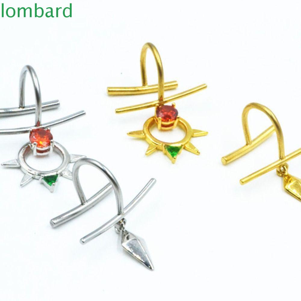 LOMBARD Khuyên Kẹp Miệng Không Xỏ Bằng Thép Không Gỉ Thời Trang Cá Tính Cho Nữ