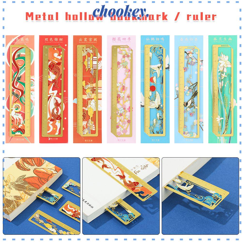 CHOOKEY Thước Vẽ 12cm Đa Năng Phong Cách Trung Hoa