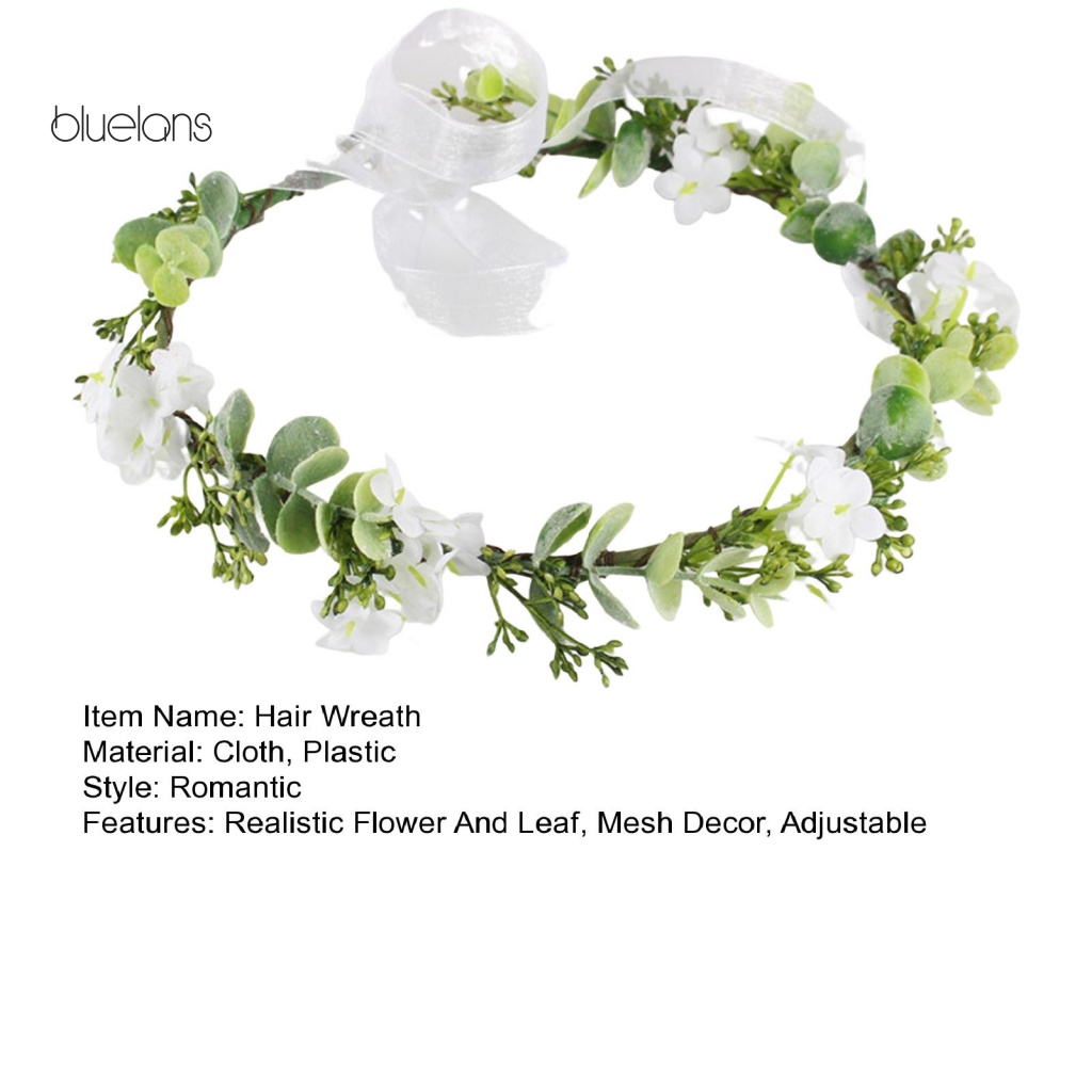 Vương Miện Cài Tóc Phối Lưới Đính Hoa Lá Phong Cách Bohemian Cho Cô Dâu