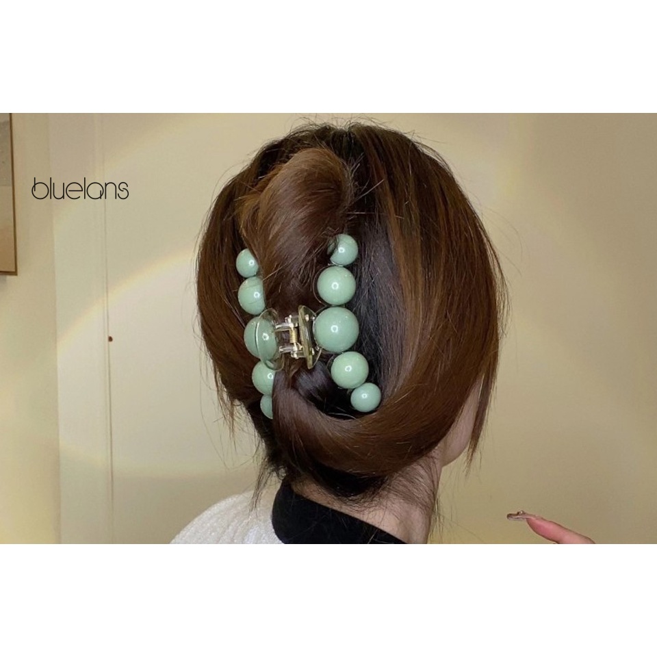 Bộ 3 Kẹp Tóc Trong Suốt Đính Ngọc Trai Giả Chống Trượt Chống Gãy Trang Trí Tóc