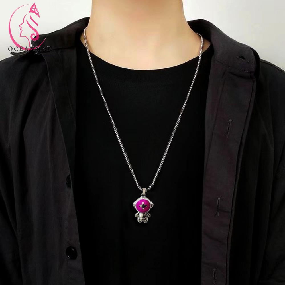 OCEANMAP Vòng cổ Hợp Kim Màu Sắc Ngọt Ngào Đơn Giản Phong Cách Hàn Quốc Cho Nữ