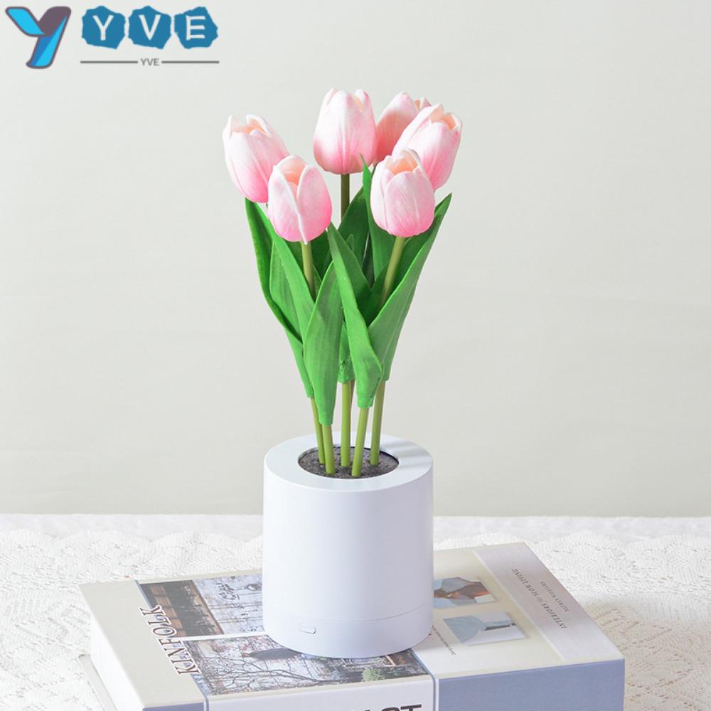 YVE Đèn Ngủ Hình Hoa Tulip Trang Trí Không Gian