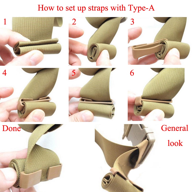 Set 5 Khóa Cài Điều Chỉnh Nhanh Chóng Cho Ba Lô Molle