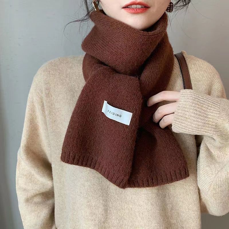 Khăn Choàng Cổ Dài Màu Sắc Đơn Giản Giữ Ấm Tốt Thời Trang Unisex Phong Cách Hàn Quốc