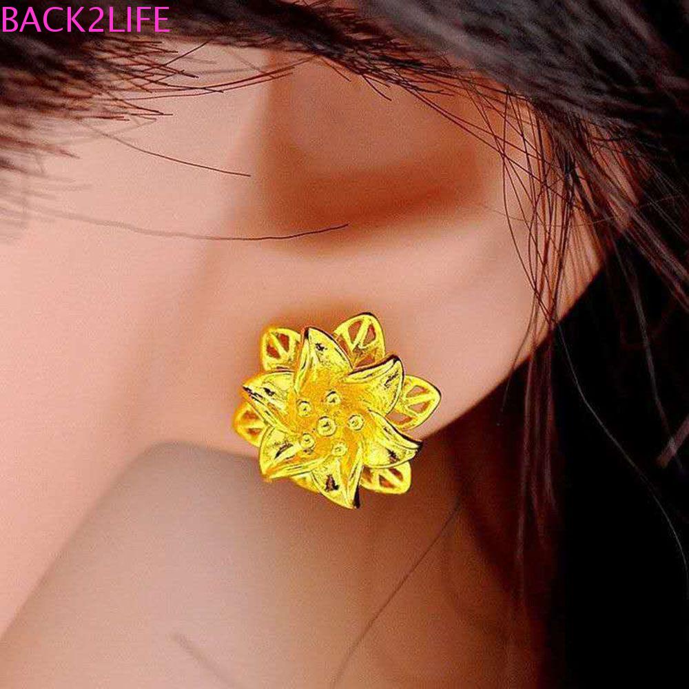 BACK2LIFE Khuyên Tai Nữ Hình Bông Hoa Thời Trang