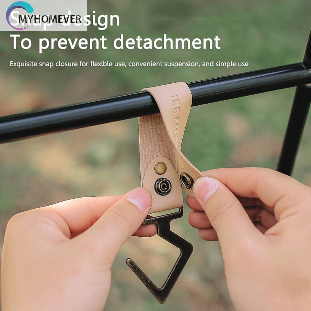 Móc Treo Đồ Bằng Da PU Đa Năng Tiện Dụng Mang Theo Du Lịch Cắm Trại