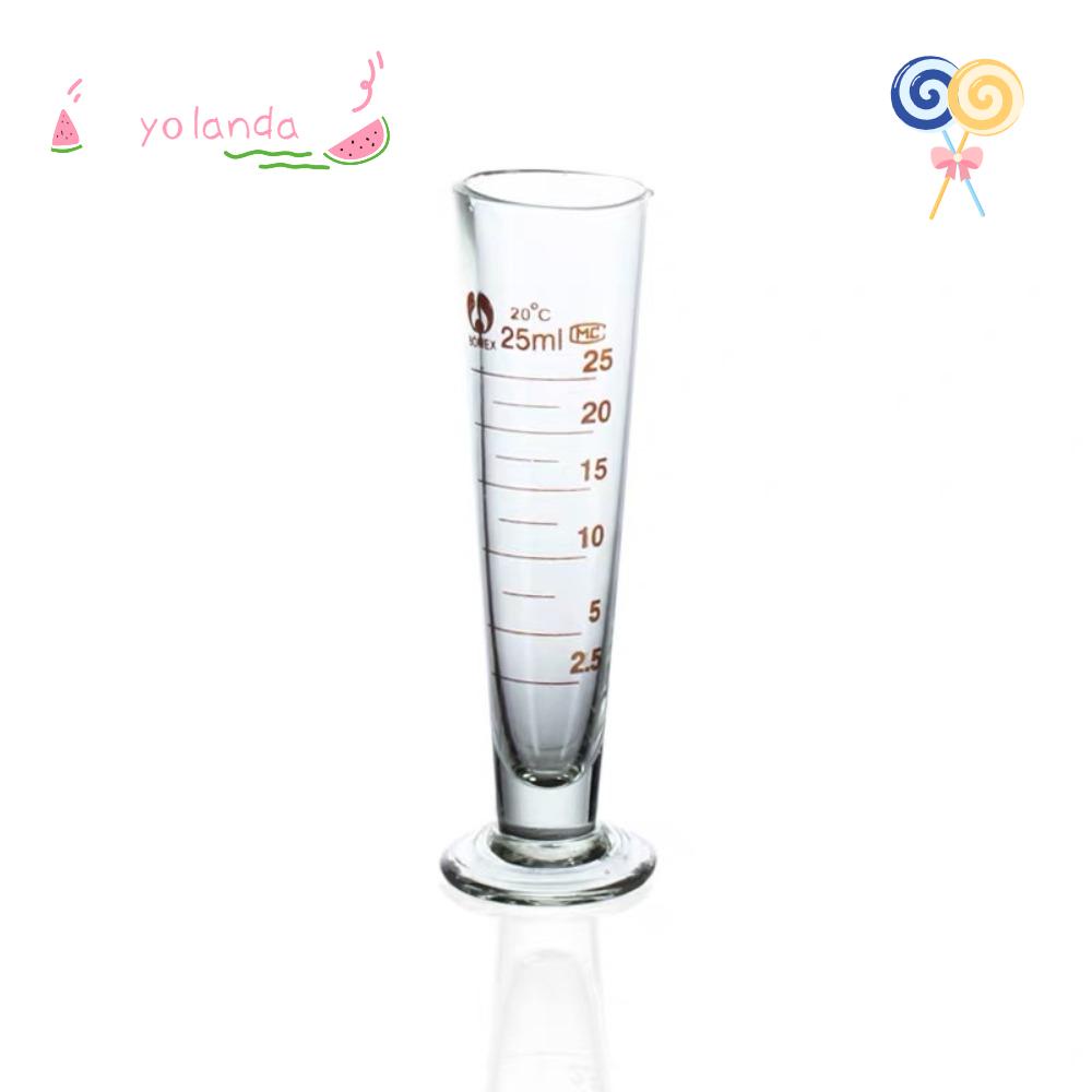 YOLA Cốc Đong Bằng Nhựa Dày Hình Tam Giác Dung Tích 25ml Tiện Dụng Cho Phòng Thí Nghiệm