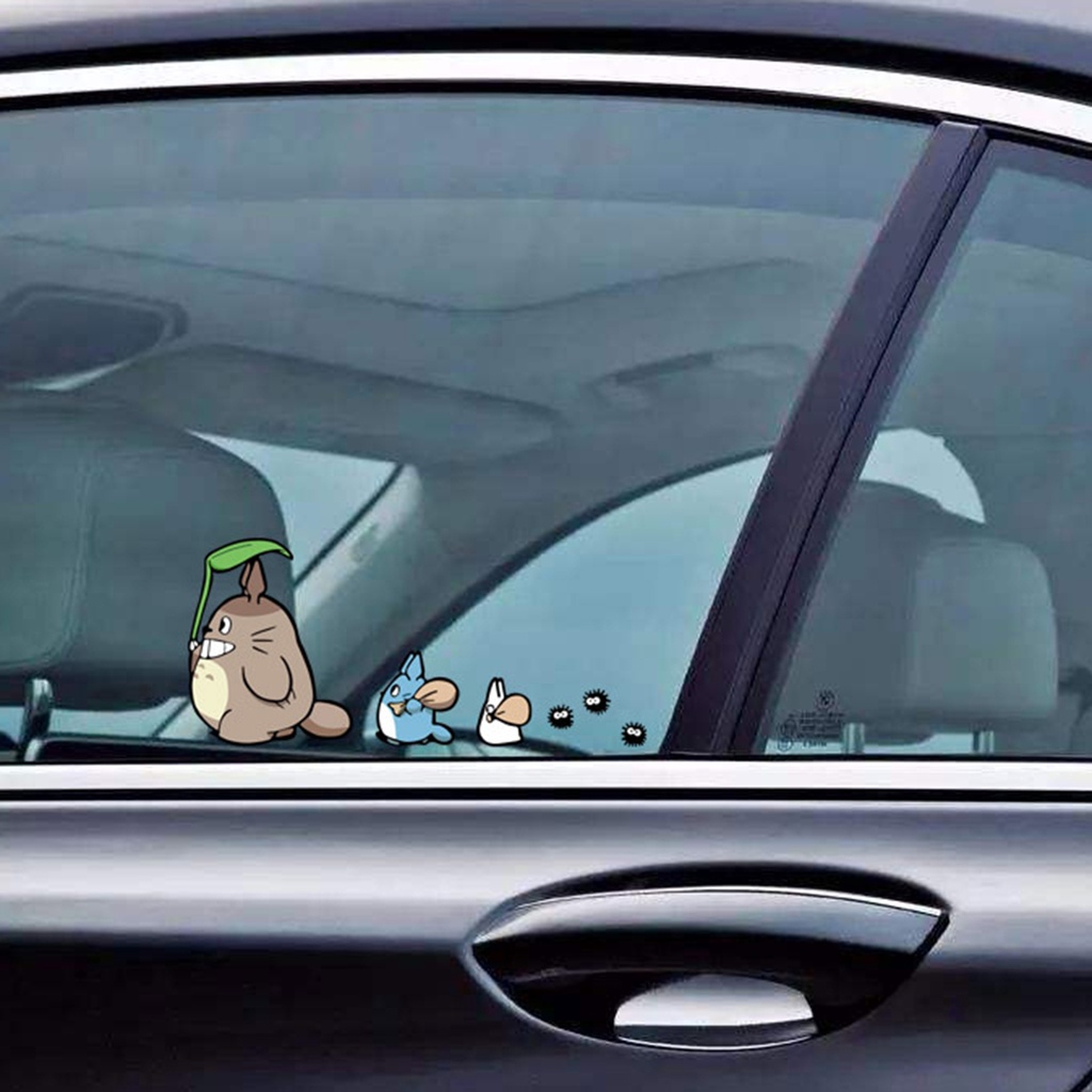 Miếng Dán Phản Quang Họa Tiết Hoạt Hình Vui Nhộn Trang Trí Thân Xe Hơi