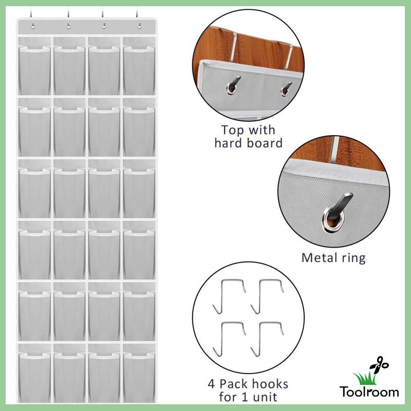 Túi Đựng Giày 24 Ngăn Với 4 Móc Treo Tiện Dụng Cho Phòng Ngủ