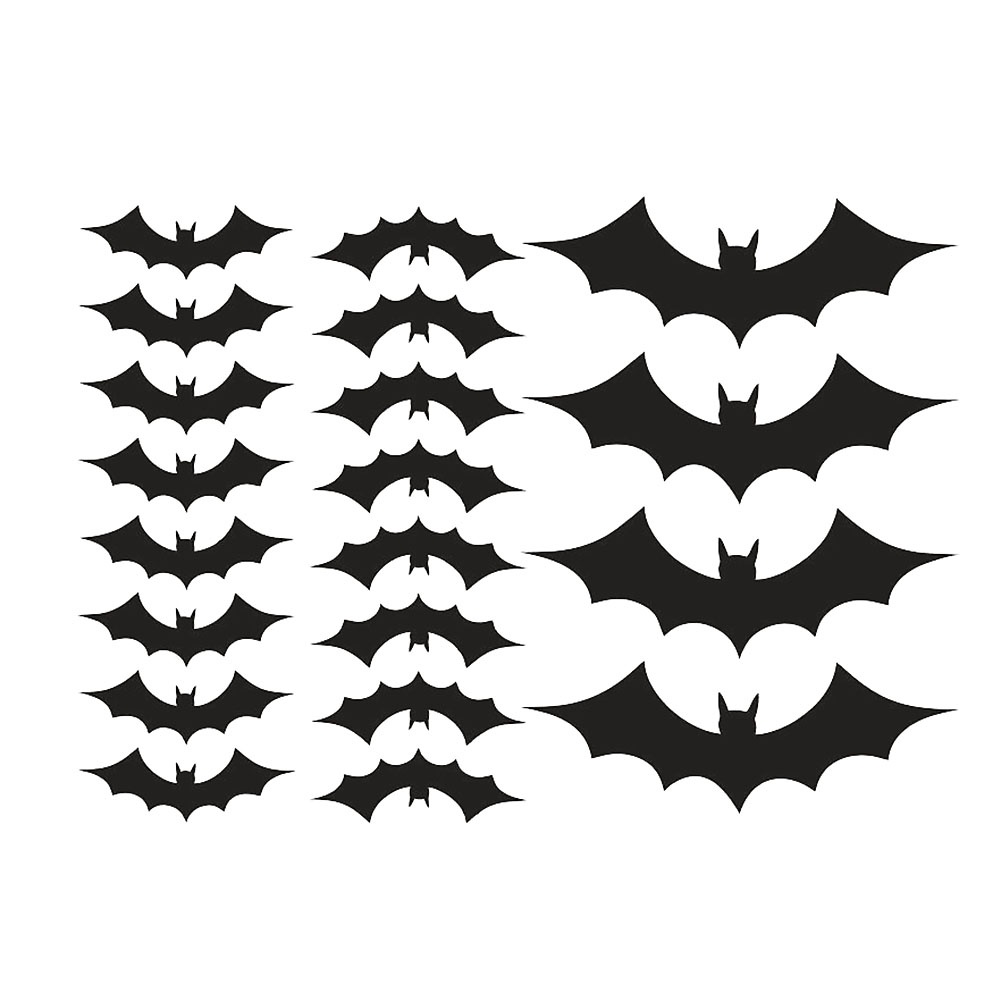 Set 20 Miếng Dán Tường Chống Nước Hình Dơi Trang Trí Halloween