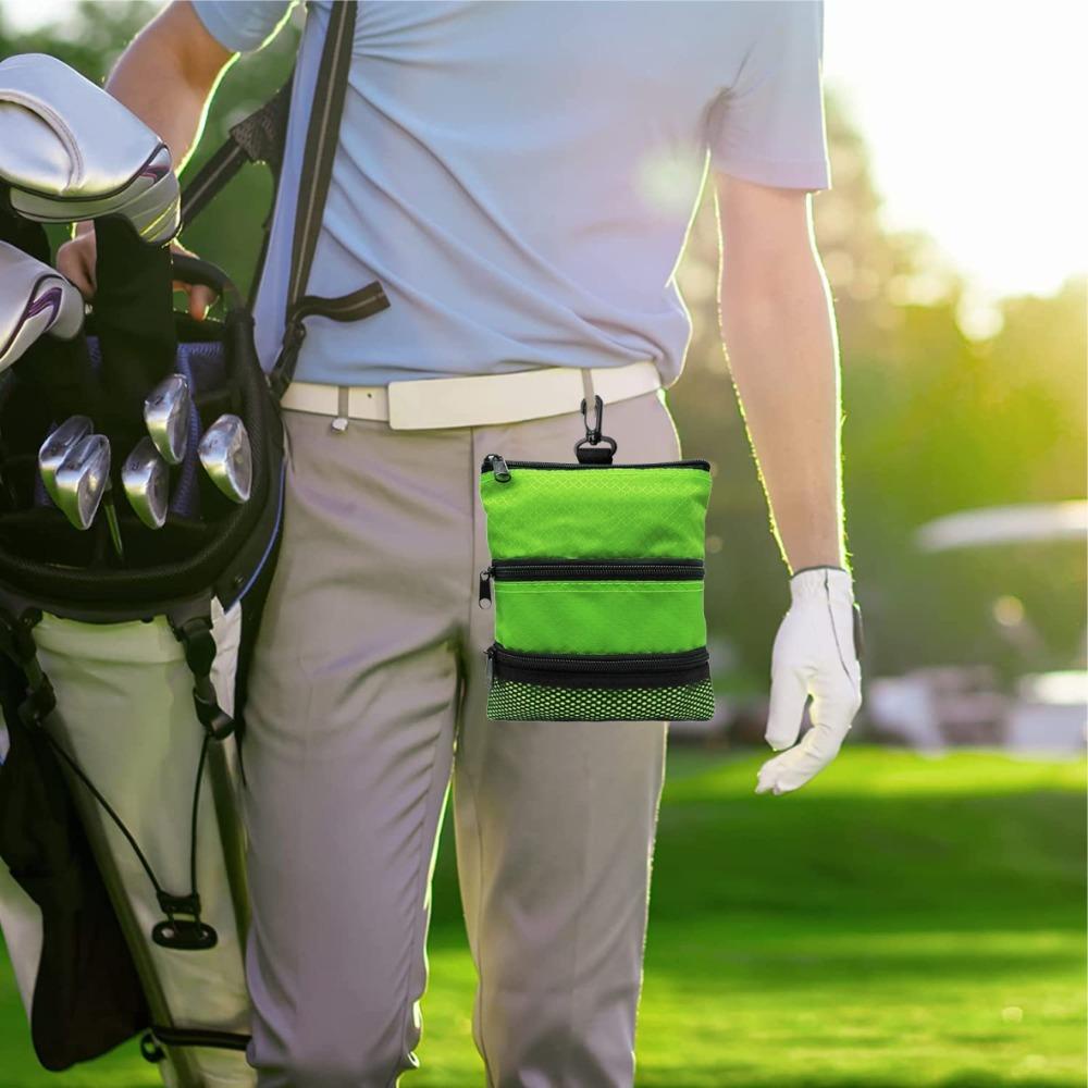 LET Túi Đựng Phụ Kiện Chơi Golf 3 Ngăn Chất Lượng Cao Kèm Móc Và Túi Đựng