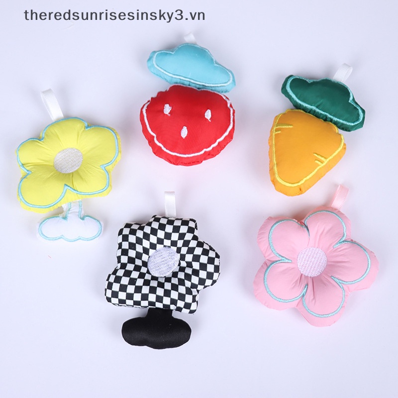 Móc Chìa Khóa / Túi Xách Hình Hoa Nhồi Bông Bằng Vải Dễ Thương DIY