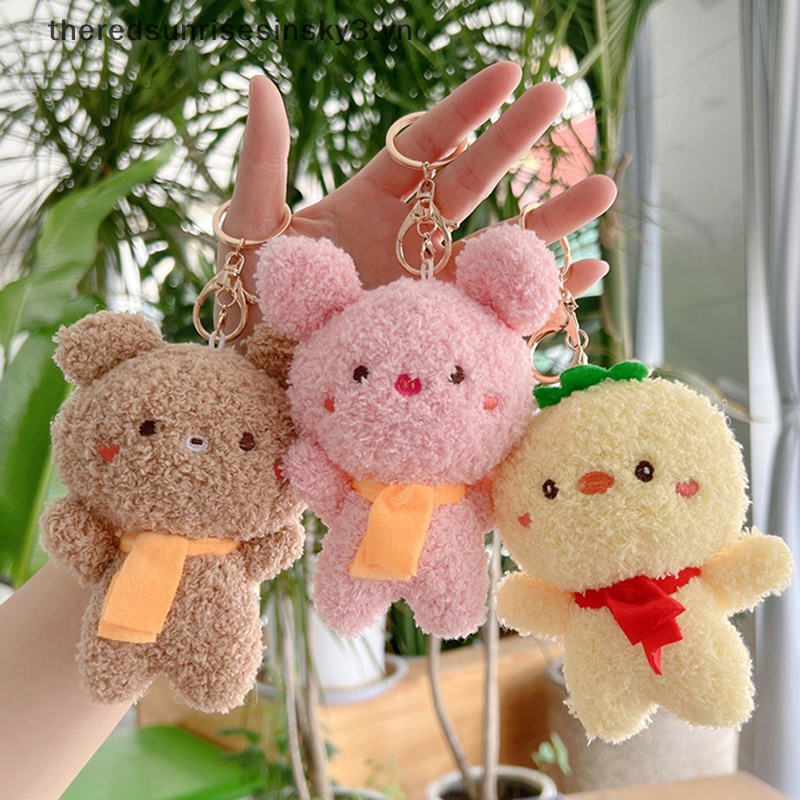 Móc Chìa Khóa Hình Thú Nhồi Bông Mềm Mại Dễ Thương