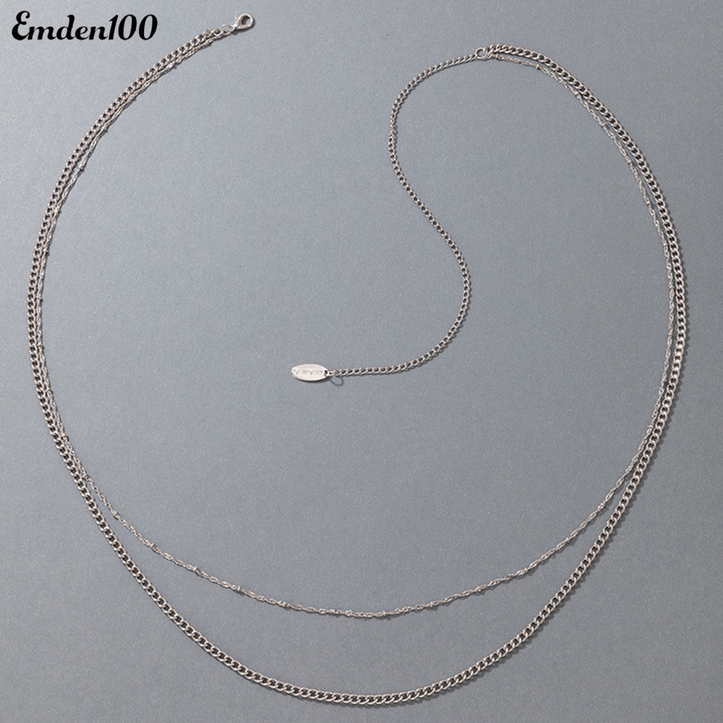[EMDEN] Chuỗi Dây Xích Thắt Lưng Hai Lớp Mỏng Đa Năng Có Thể Điều Chỉnh Trang Sức Cho Nữ