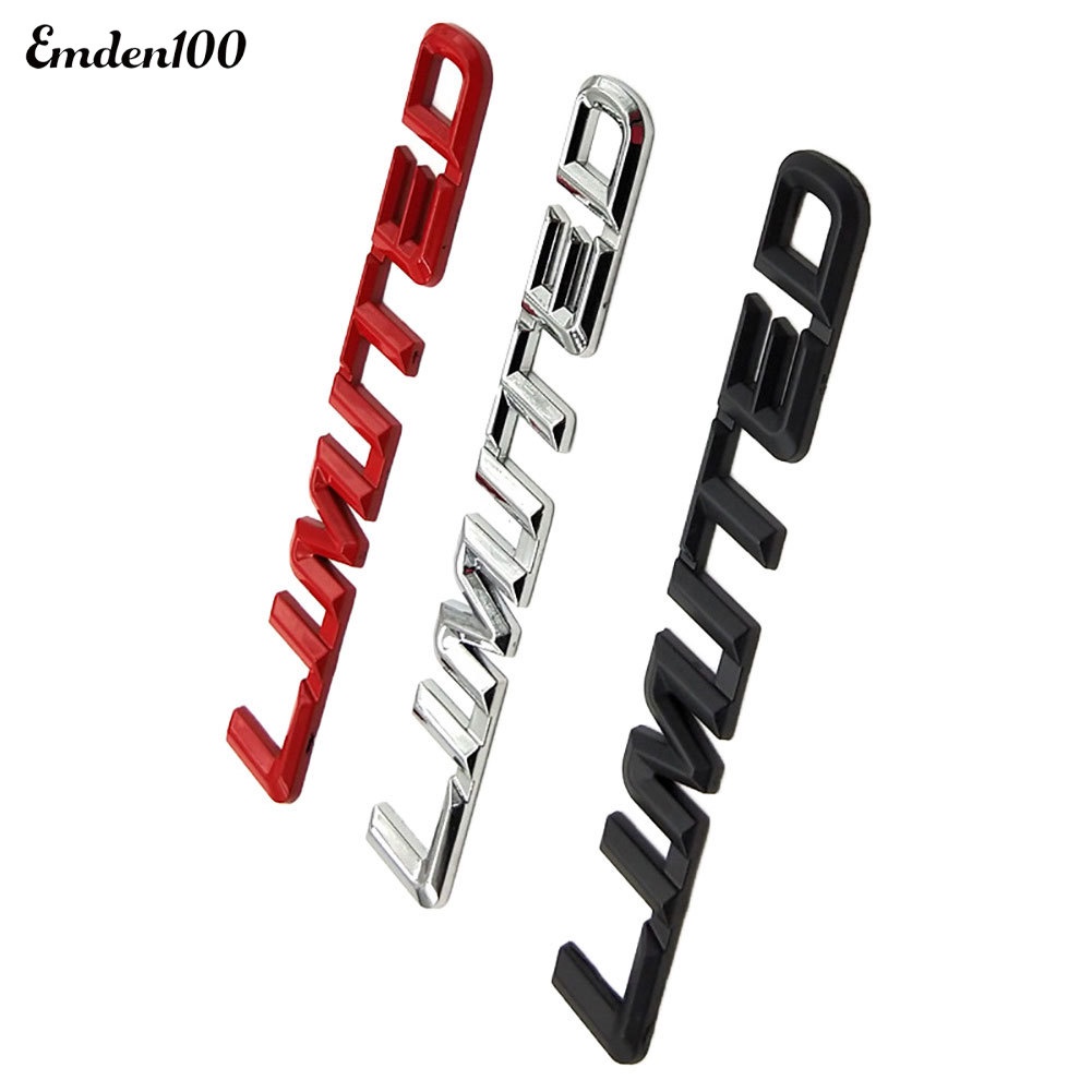 Hình Dán Chữ Italic 3D Bằng Kim Loại Trang Trí Thân Xe Hơi