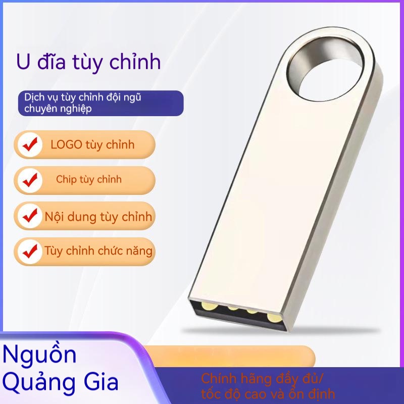Đĩa u 64g 32g 128g Tốc Độ Cao Bằng Kim Loại In Chữ OTG