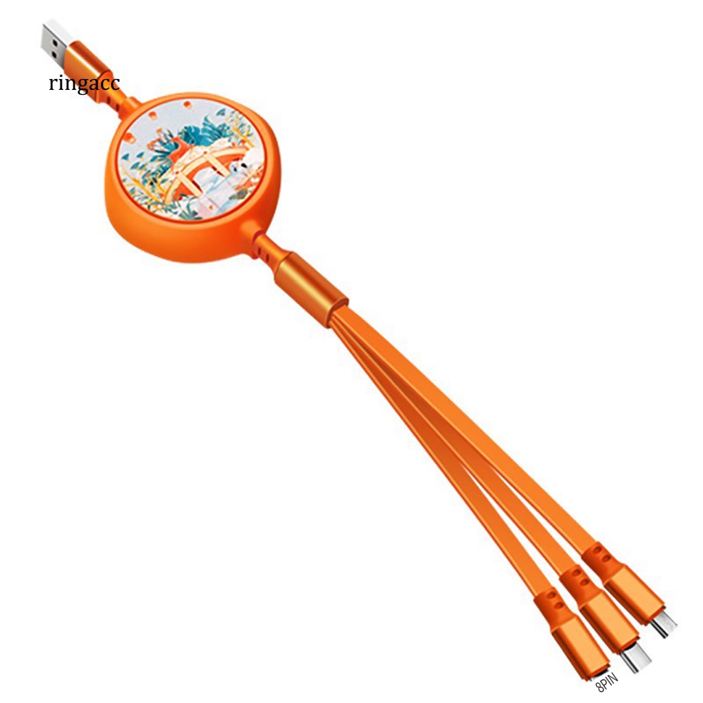 Cáp Sạc Micro USB Type-C 8Pin Đa Năng Có Thể Điều Chỉnh Độ Dài