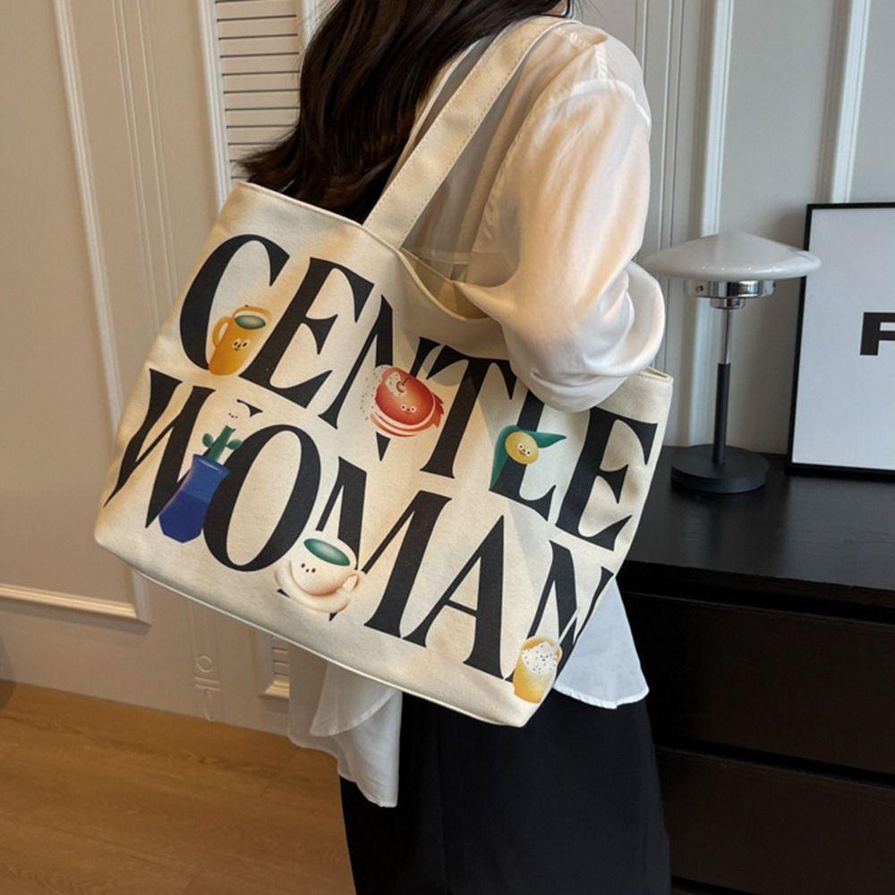 BLISS Túi Vải Canvas In Chữ Phong Cách Thái Lan Thời Trang Cho Nữ