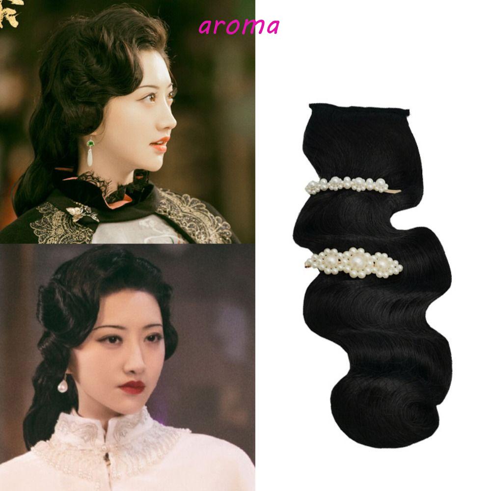 AROMA Tóc Mái Giả Màu Nâu Tự Nhiên Phong Cách Trung Hoa Cổ Điển Cho Nữ