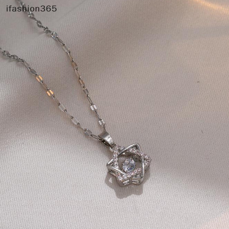 Dây Chuyền Mặt Ngôi Sao Sáu Cánh Đính Đá Thời Trang Hàn Quốc ifashion365