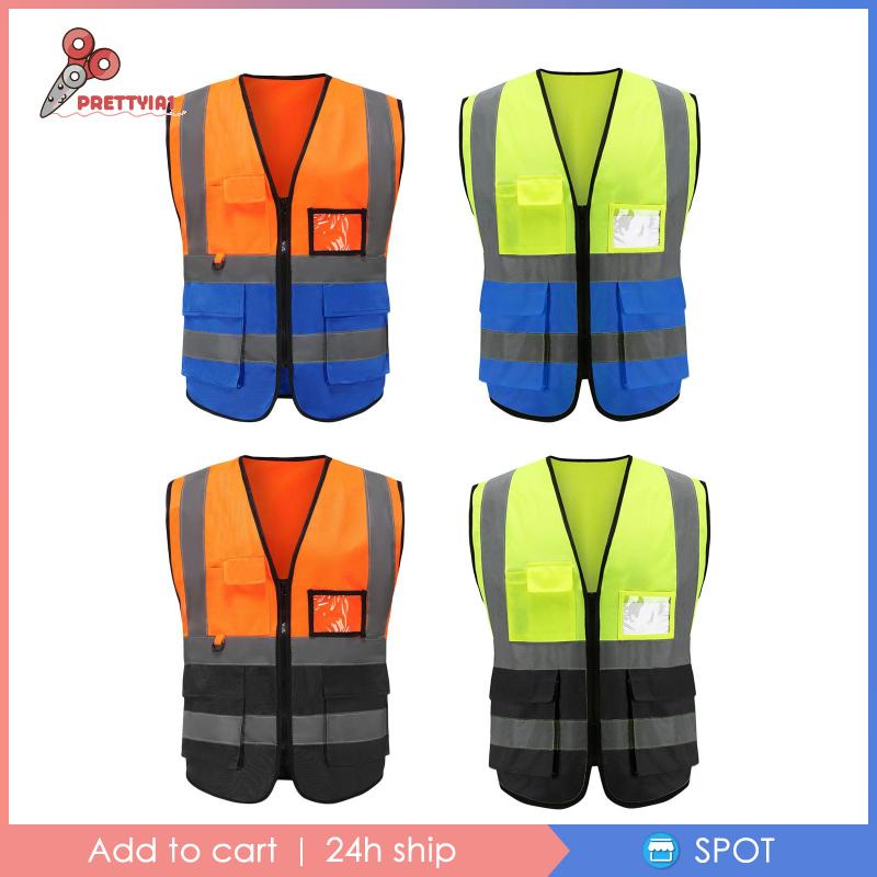 Áo Bảo Hộ Phản Quang Có Túi Giặt Được Thoải Mái Khi Xây Dựng / Trong Nhà / Ngoài Trời Cho Nam