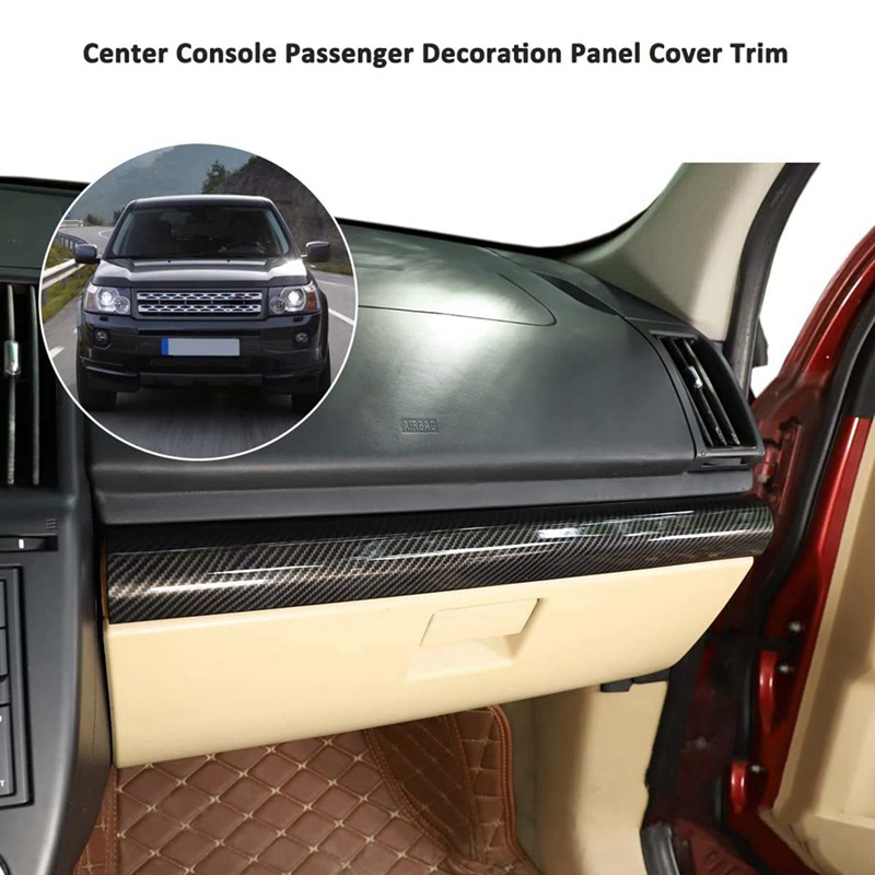 Set 3 Miếng Dán Trang Trí Bảng Điều Khiển Xe Hơi Bằng ABS Họa Tiết Sợi Carbon Cho Land Rover Freelander 2 2007-2015