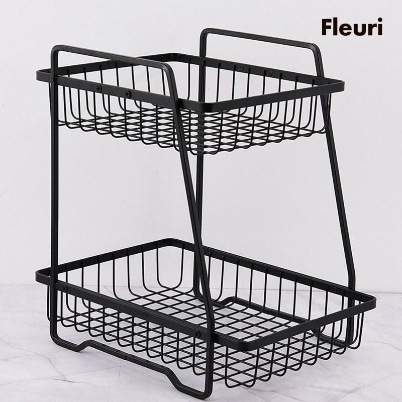 Giá Đỡ Trưng Bày Rau Củ Quả 2 Tầng Đa Chức Năng Cho Nhà Bếp