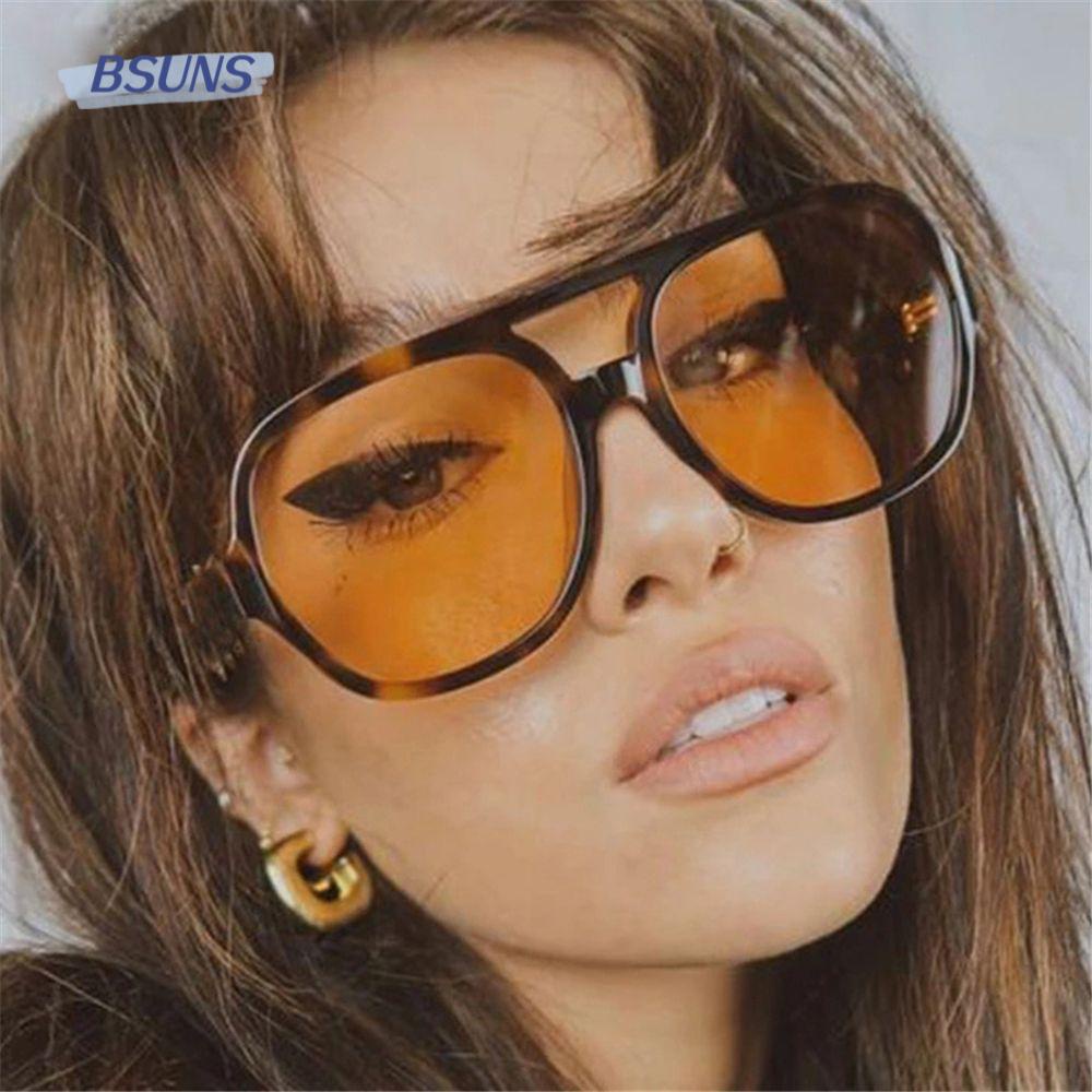 BSUNS Kính Râm Oversized Chống Tia UV400 Phong Cách Vintage