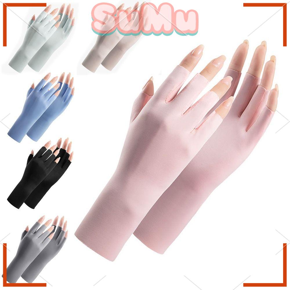 SUMU Găng Tay Chống Nắng / Tia Uv Có Đèn Led Bảo Vệ Móng Tiện Dụng Cho Nữ