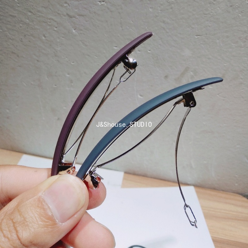 Kẹp Tóc Lò Xo Bằng acrylic Màu Nhám Phong Cách Hàn Quốc KF648
