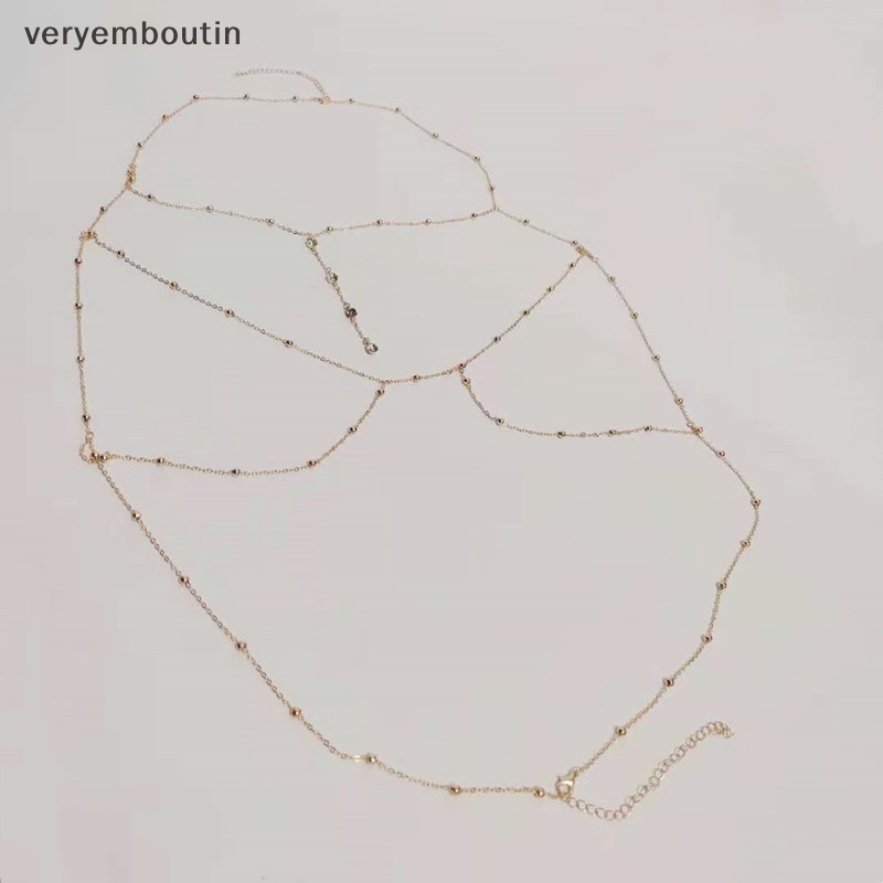 Dây Xích Tua Rua Chéo Ngực Đính Đá Thời Trang Đi Biển Quyến Rũ Cho Nữ