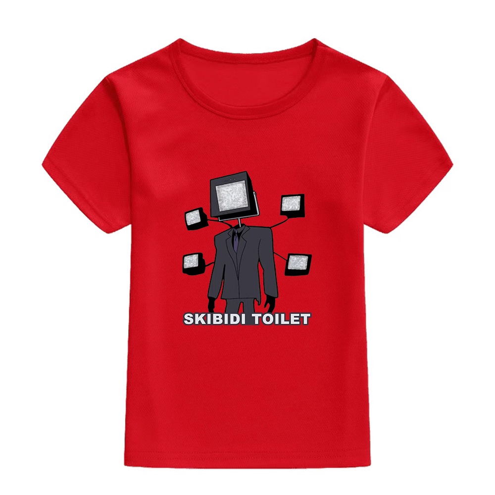 Áo Thun Tay Ngắn Dáng Rộng In Hình Dingyuan Gecomo DIBUJAR A BIG TV MAN de SKIBIDI TOILET Unisex Cho Thanh Thiếu Niên